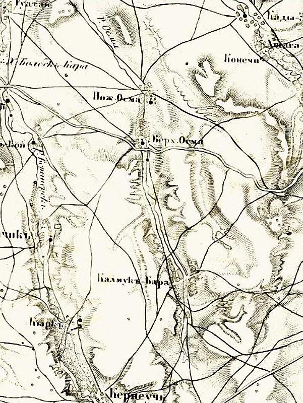Речка Асма (Осма) и её название на трёхверстовой карте Шуберта 1865 года