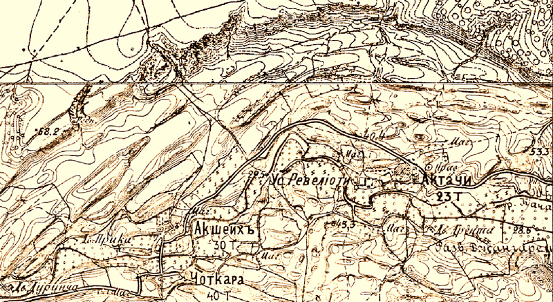 Имение Ревелиоти на карте-верстовке 1890 года