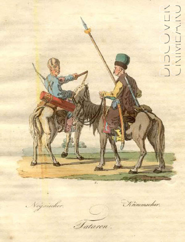 Ногайский и крымский татарин. Гравюра Гейслера (1804 год)