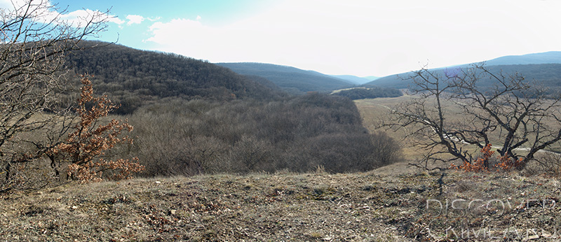 Вид на Куртинскую балку. Белогорский район Крыма