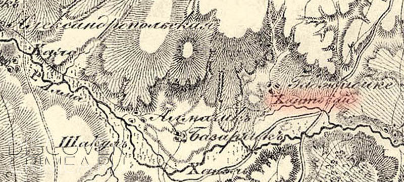 Хантогай на карте академика П.Кеппена. 1836 год