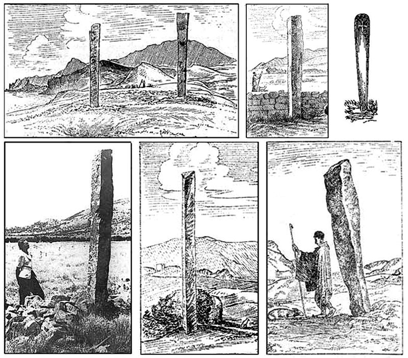 Менгиры Токлукской долины. Рисунки и фотография разных лет